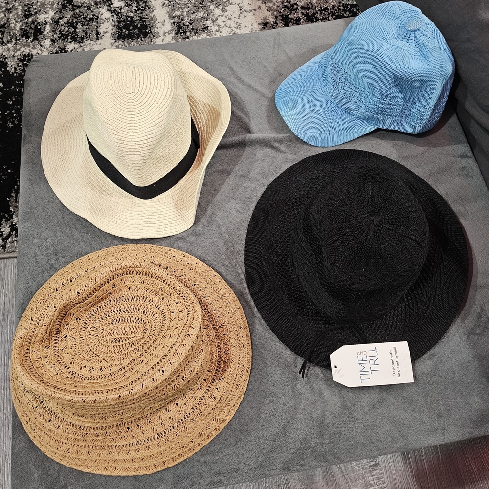 Stylish Bundle Hat Collection - Cream, Blue, Black, Tan